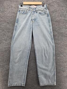 REVICE Jeans Womens 26 Blue Light Wash Straight High Rise Denim 27.5 Inseam